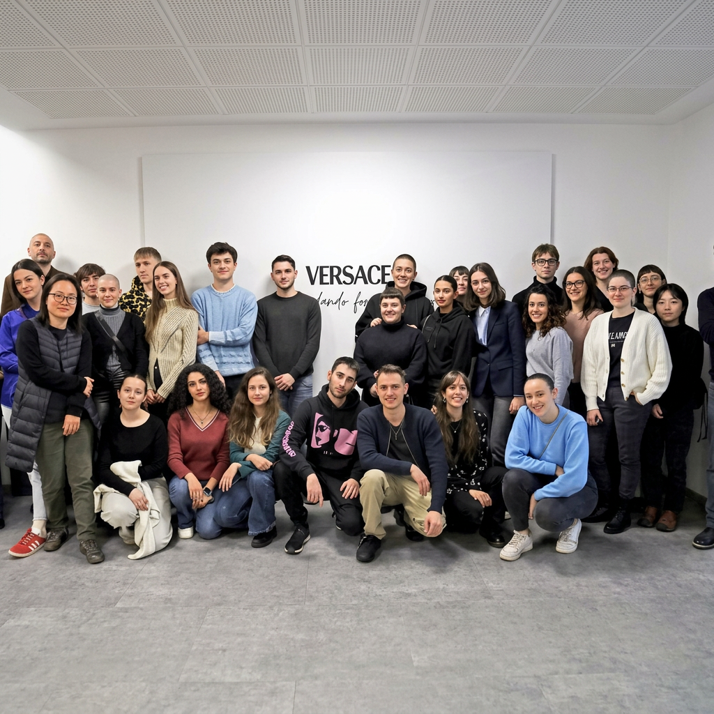 Nova Buzz team at Versace headquarters